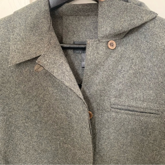 Vintage Nicole Summers front button collared Wool heather Gray sweater size 4 - Picture 4 of 11